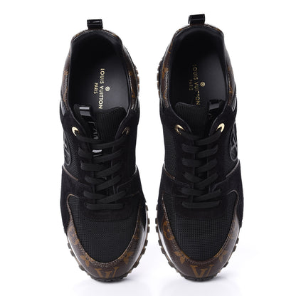 Louis Vuitton Suede Monogram Run Away Sneakers 37.5 Black 5 of 11