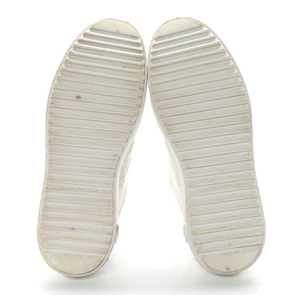 Louis Vuitton Calfskin Monogram Debossed Time Out Sneakers 38 White 5 of 14