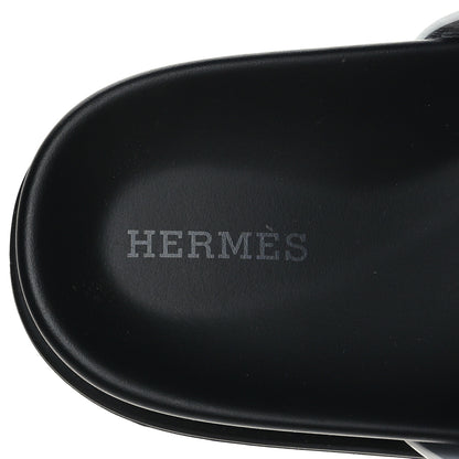 Hermes Calfskin Womens Chypre Sandals 37 White 7 of 9
