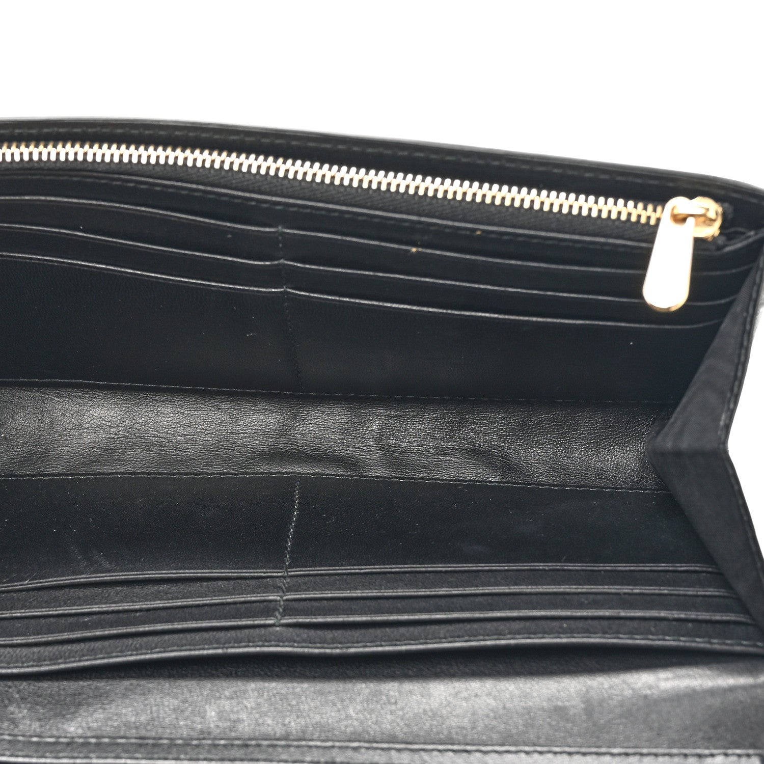 Christian Dior Grained Calfskin Cannage Lady Dior Rendezvous Chain Wallet Black 5 of 15