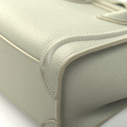 Celine Drummed Calfskin Nano Luggage Vert D'eau 13 of 18