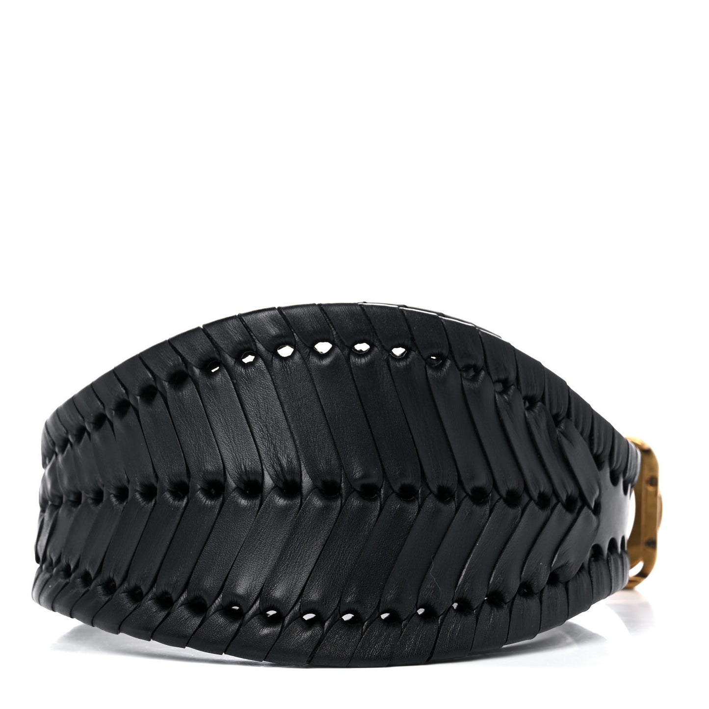 Calfskin Braided 30 Montaigne Belt 75 Black