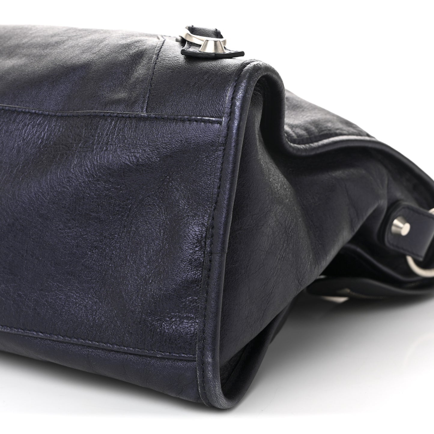 Metallic Agneau Classic Silver Hardware City Maree