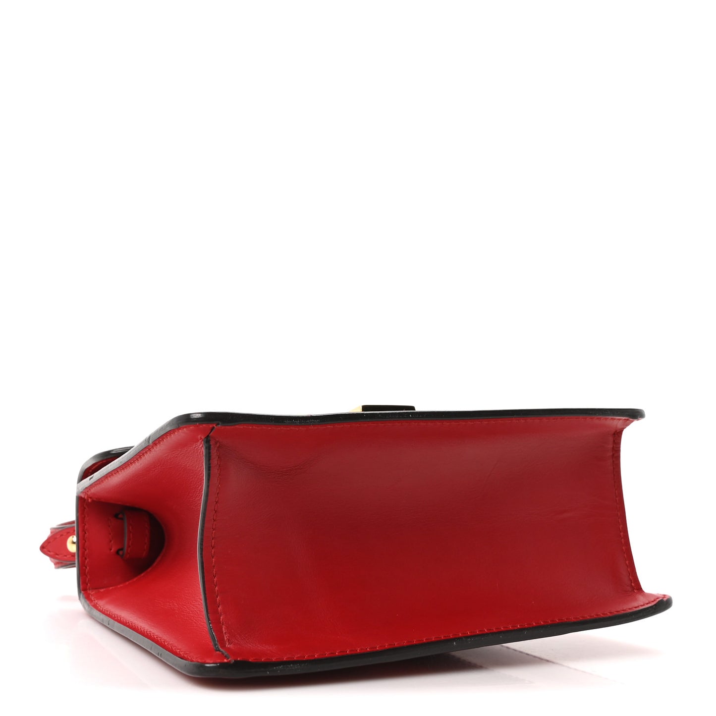 Calfskin Mini Sylvie Top Handle Bag Hibiscus Red