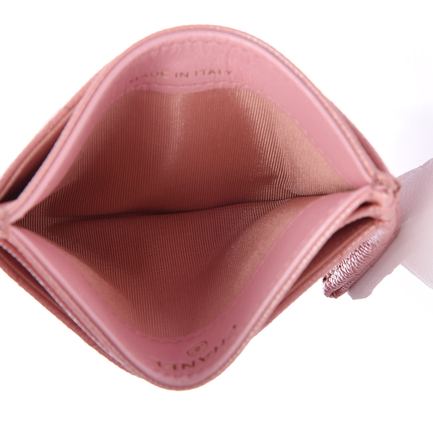 Chanel Iridescent Caviar Quilted Card Holder Pink 5 of 9