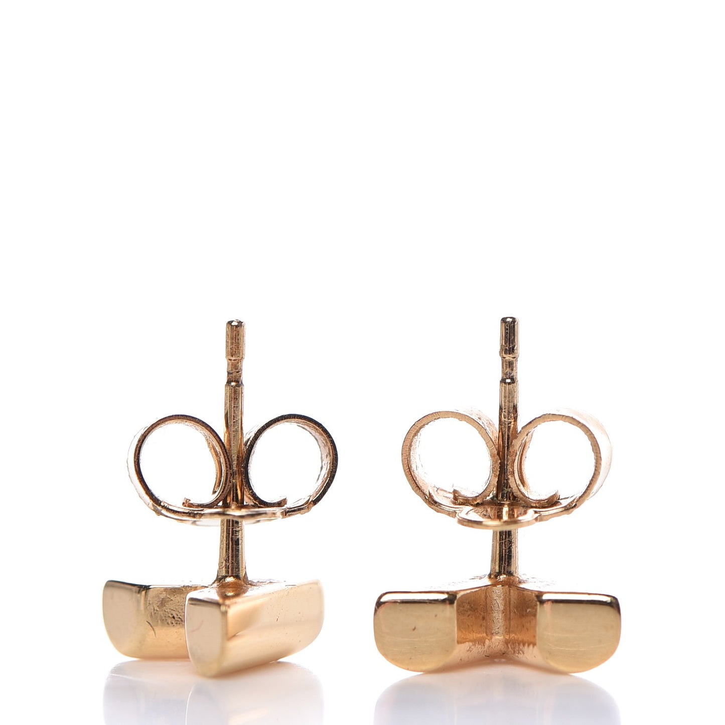Brass Essential V Stud Earrings Gold