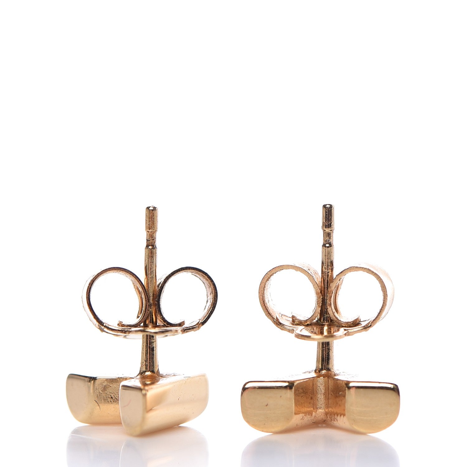 Louis Vuitton Brass Essential V Stud Earrings Gold 3 of 4
