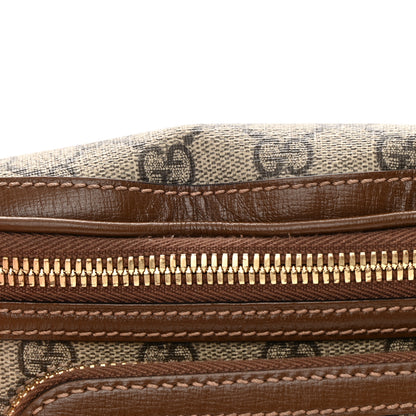 Gucci GG Supreme Monogram Textured Calfskin Retro Interlocking G Belt Bag Beige Ebony Brown Sugar 14 of 16