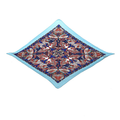 Louis Vuitton Silk Angles Pleated Square Scarf Blue 1 of 4