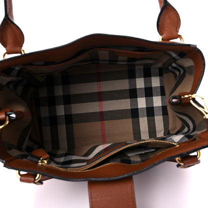 Burberry Soft Grain Calfskin Medium Dashwood Buckle Tote Brown 5 of 17