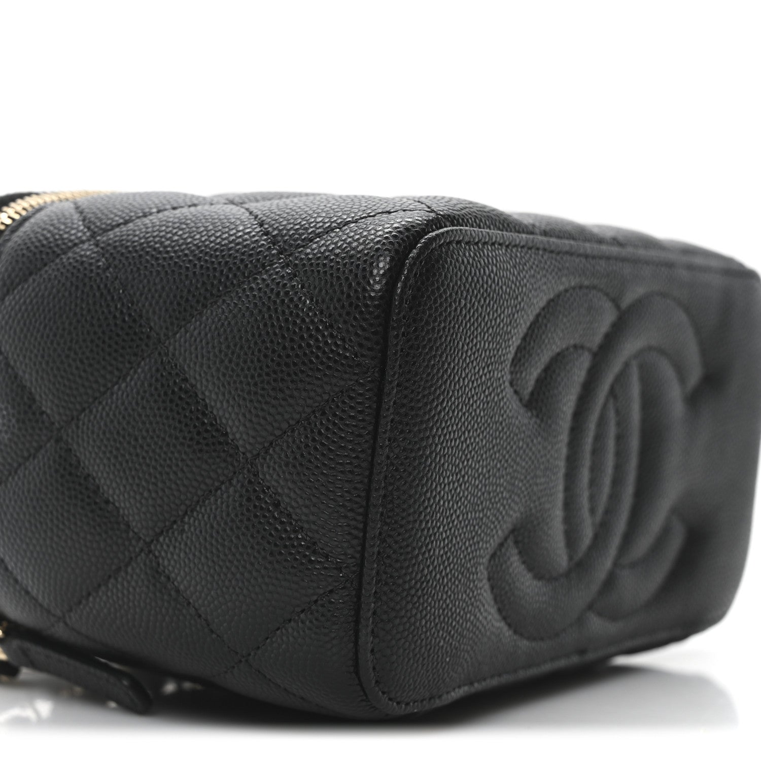 Chanel Caviar Quilted Small Vanity Case With Chain Black 9 of 10