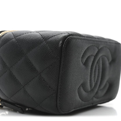 Chanel Caviar Quilted Small Vanity Case With Chain Black 9 of 10