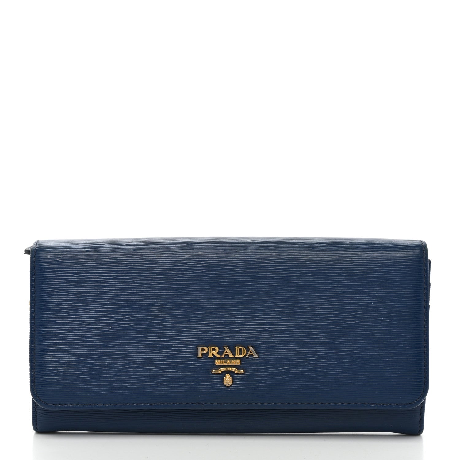 Prada Vitello Move Continental Flap Travel Wallet Bleuette 3 of 8