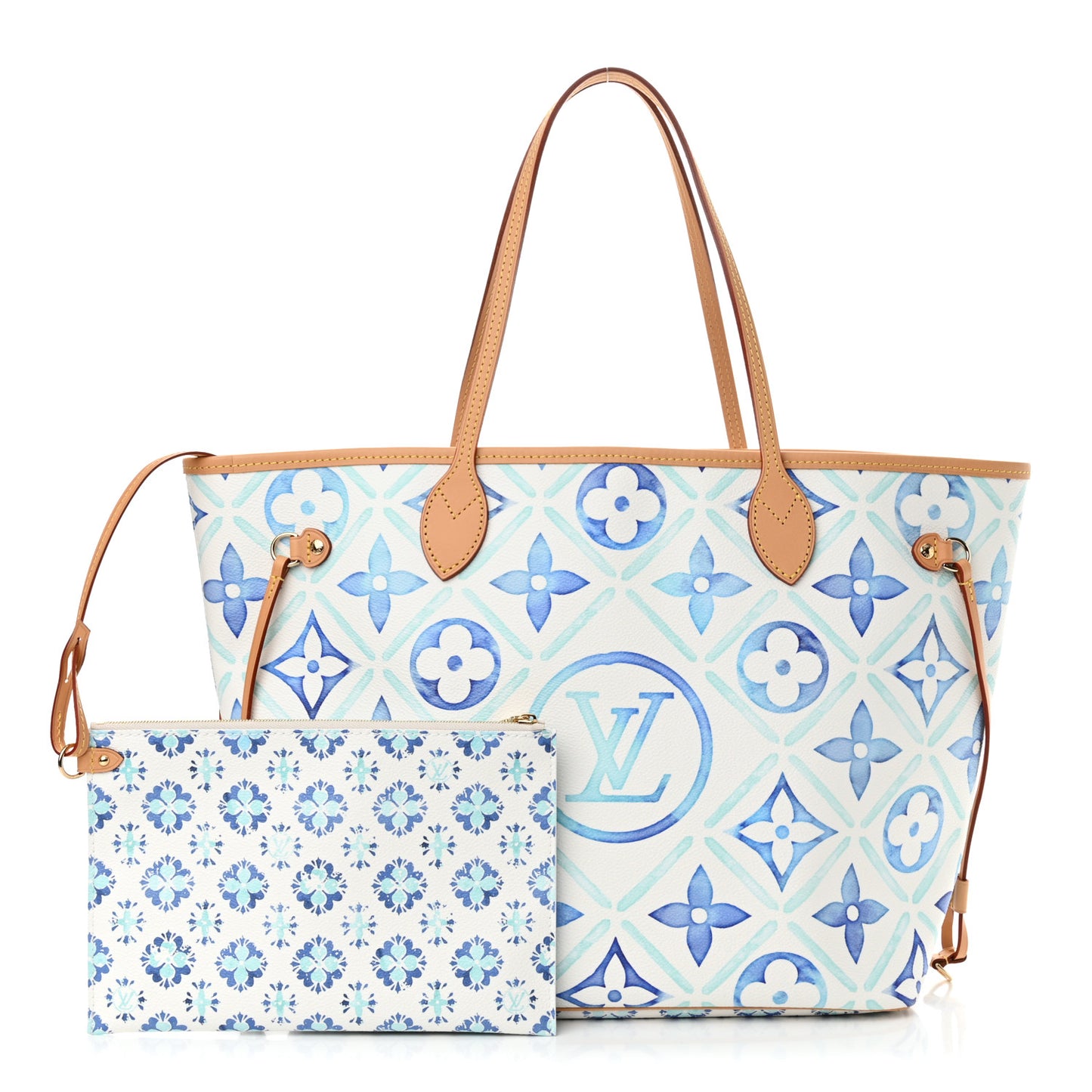 Monogram Tiles By The Pool 2.0 Neverfull MM Lagoon Blue
