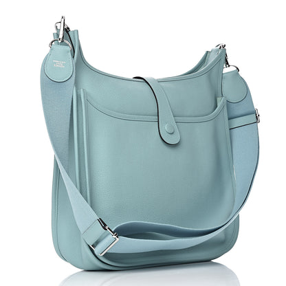 Hermes Epsom Evelyne III GM Bleu Atoll 3 of 12