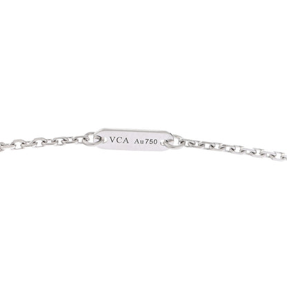 Van Cleef & Arpels 18K White Gold Diamond Sweet Alhambra Pendant Necklace 4 of 5