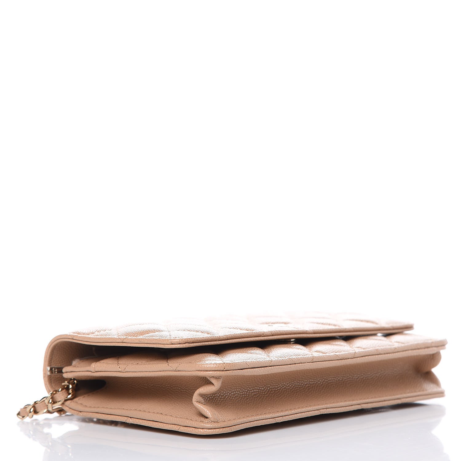 Chanel Caviar Quilted Wallet On Chain WOC Beige 4 of 13