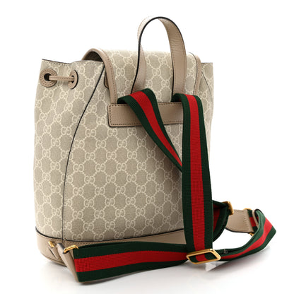 Gucci GG Supreme Monogram Azalea Calfskin Retro Interlocking G Buckle Backpack Beige Mystic White 3 of 10