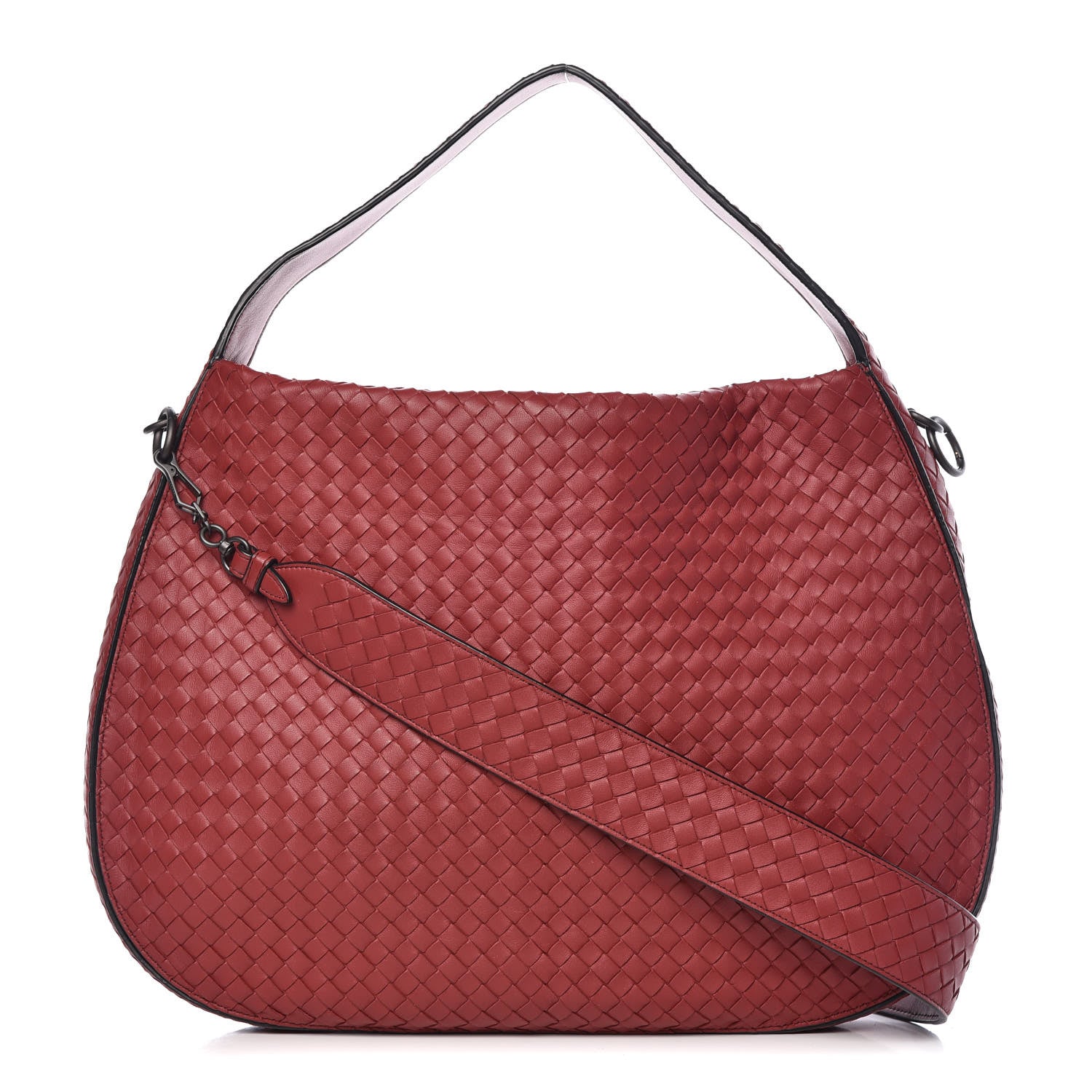 Bottega Veneta Nappa Intrecciato Large City Hobo Baccara Rose Nero 1 of 11