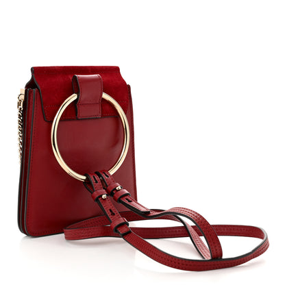 Chloe Suede Calfskin Mini Faye Bracelet Bag Plum Purple 3 of 9