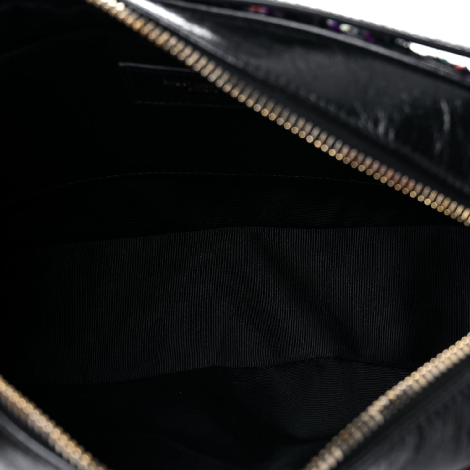 Saint Laurent Tweed Calfskin Monogram Lou Camera Bag Black 4 of 11