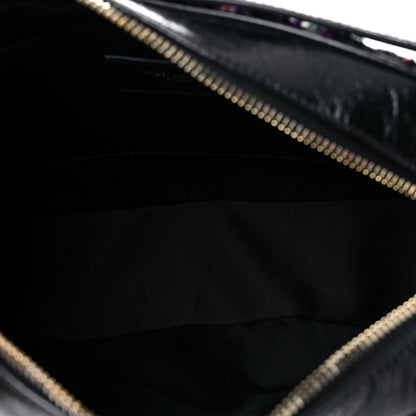Saint Laurent Tweed Calfskin Monogram Lou Camera Bag Black 4 of 11