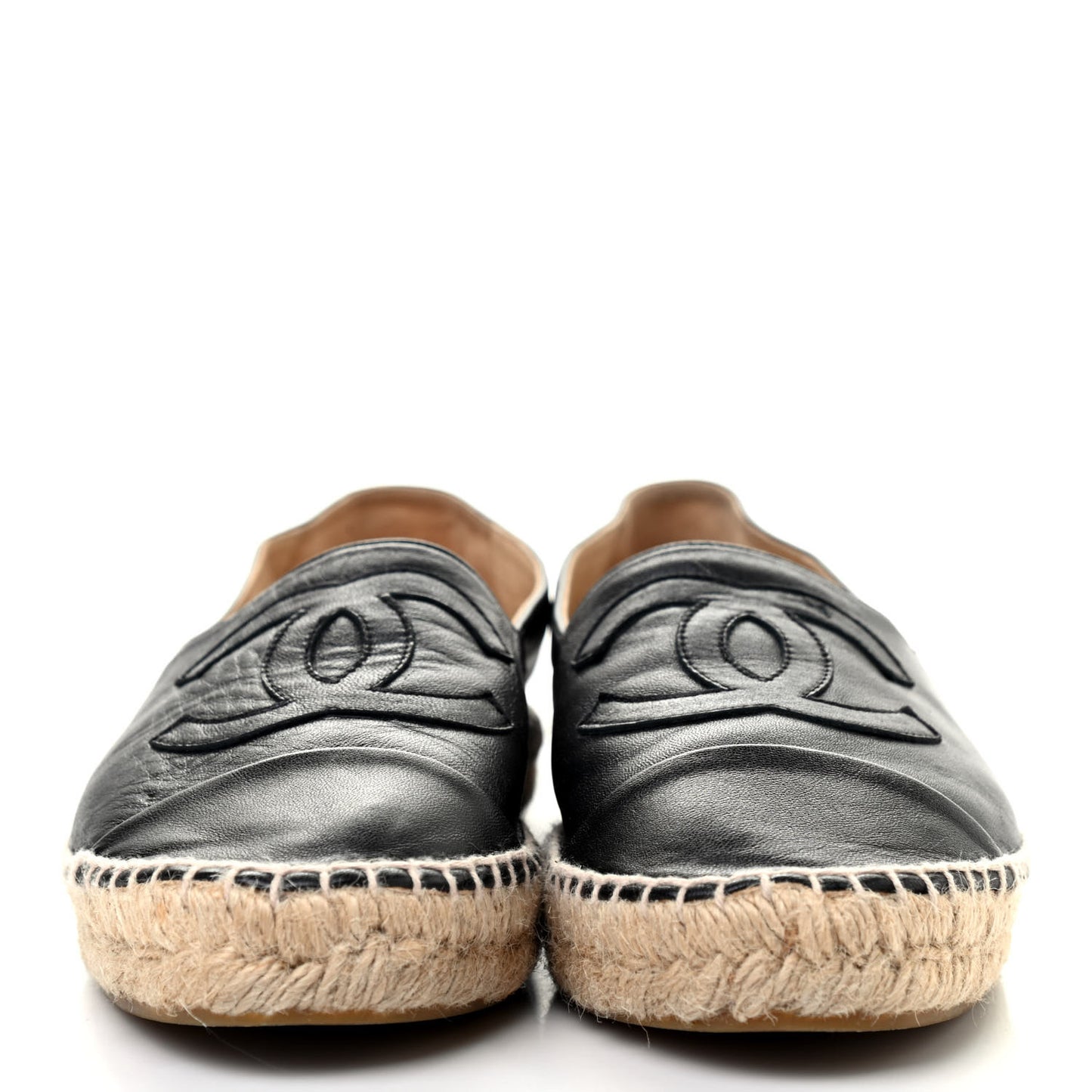 Lambskin CC Espadrilles 40 Black