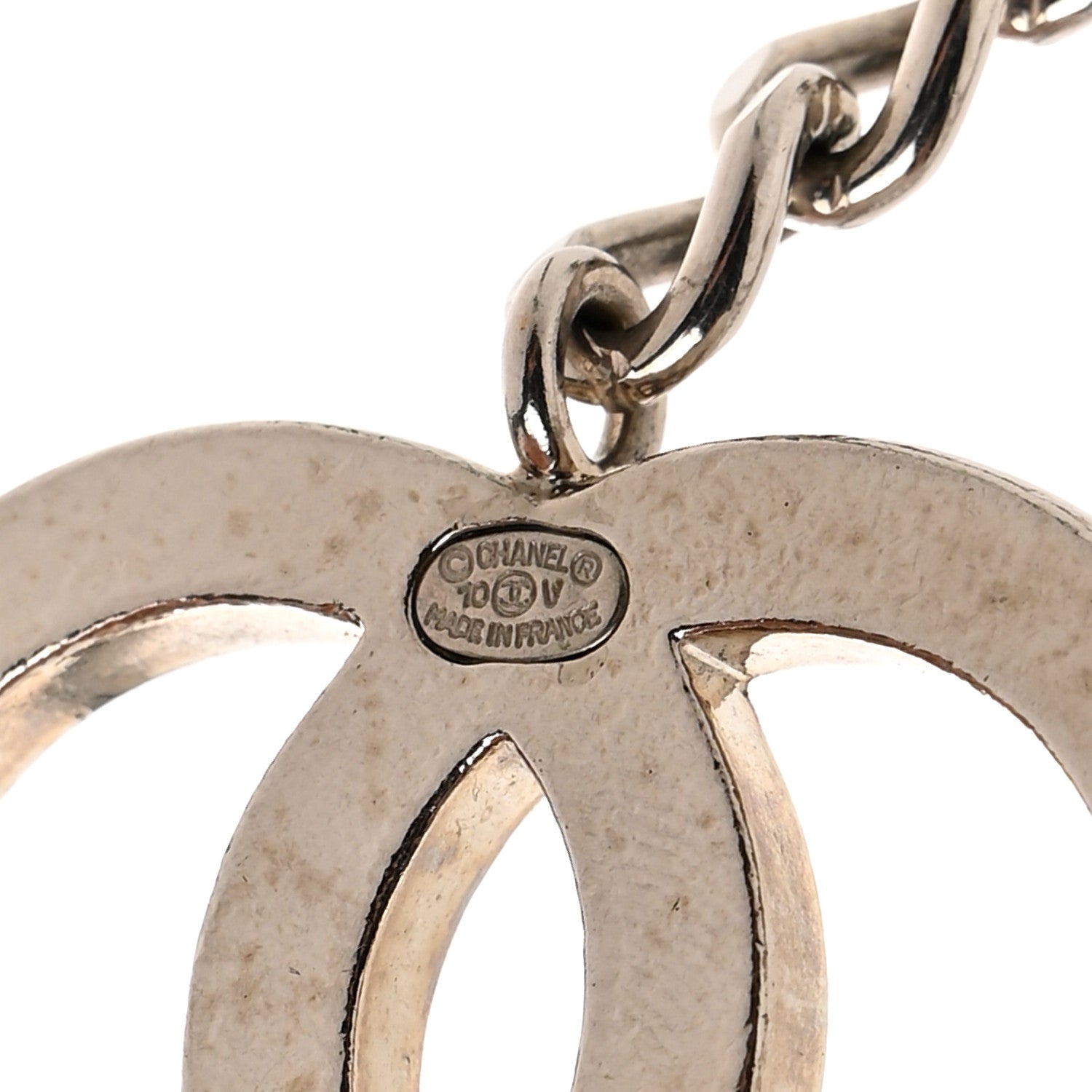Chanel Enamel CC Chain Logo Belt Silver Black 4 of 4