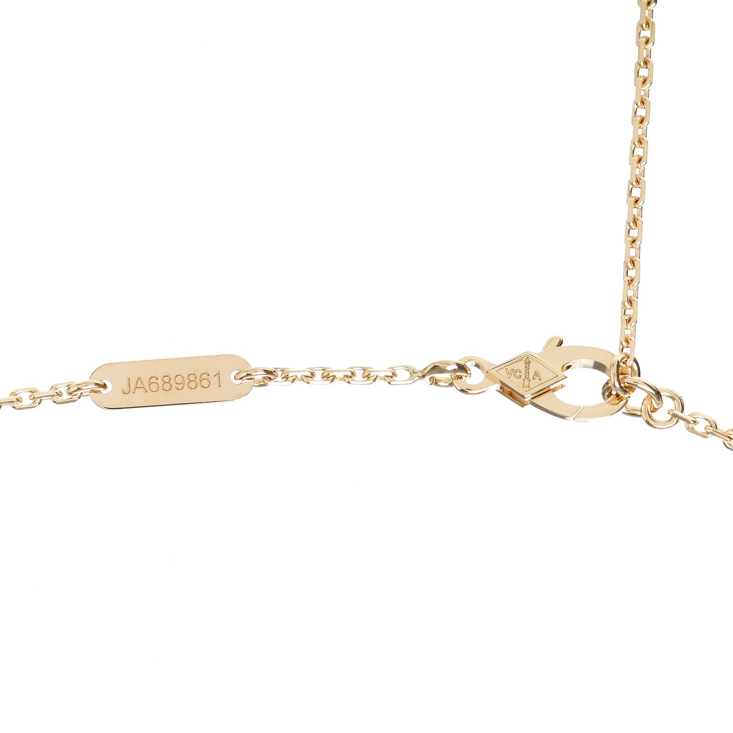 18K Yellow Gold Carnelian Vintage Alhambra Pendant Necklace
