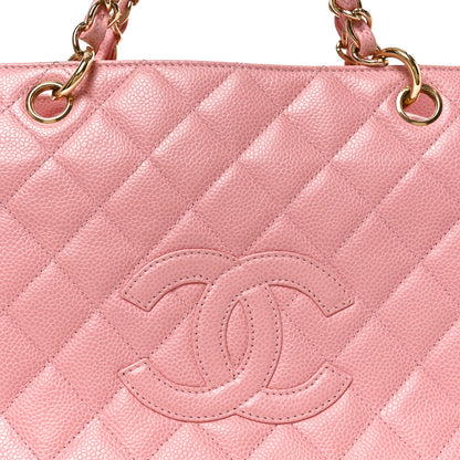 Chanel Caviar Quilted Petit Timeless Shopping Tote PTT Pink 8 of 10