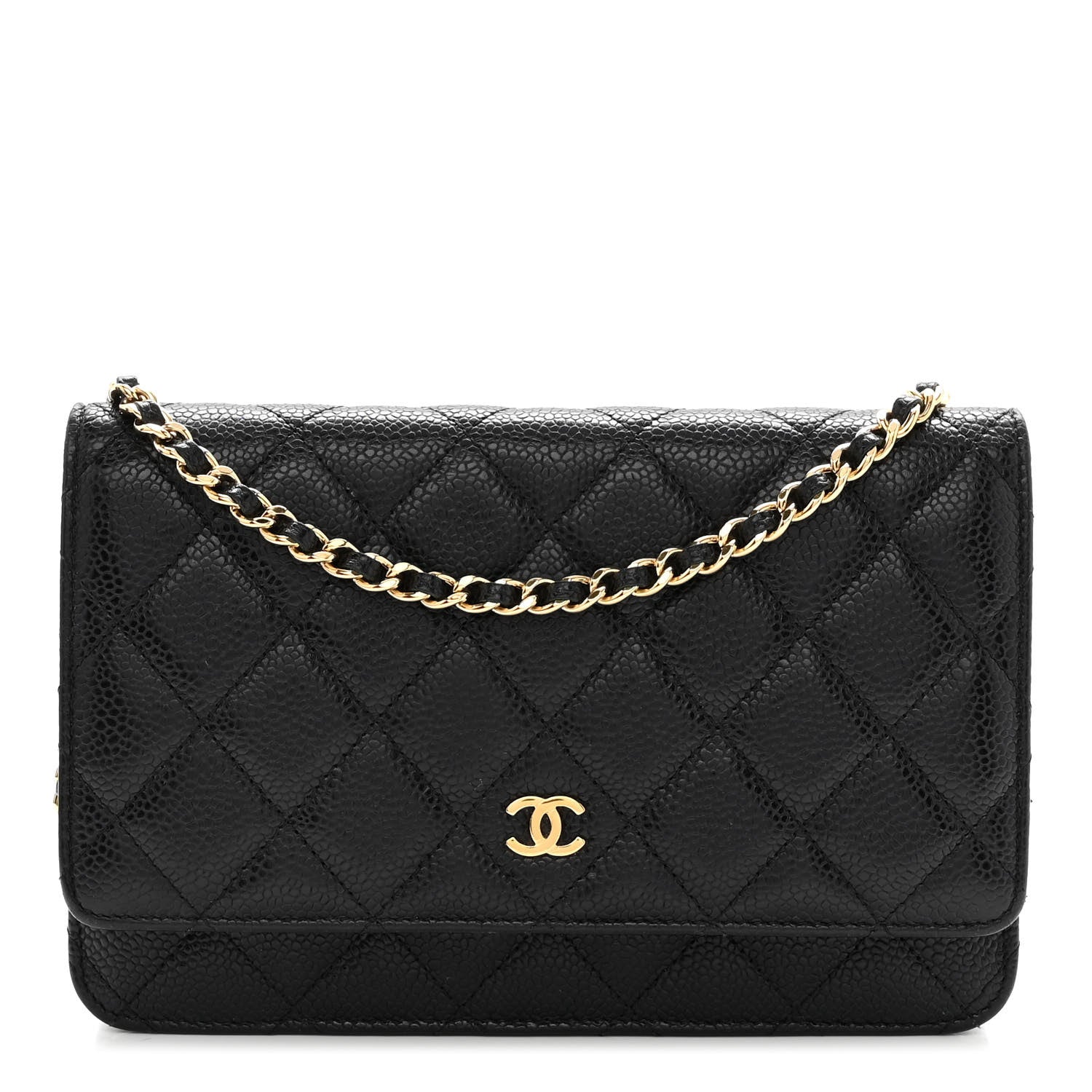 Chanel Caviar Quilted Wallet On Chain WOC Black 1 of 10