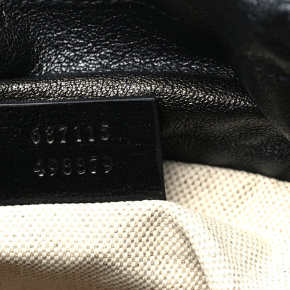 Gucci Azalea Sakai Calfskin Small Horsebit 1955 Drawstring Bucket Bag Black 7 of 10
