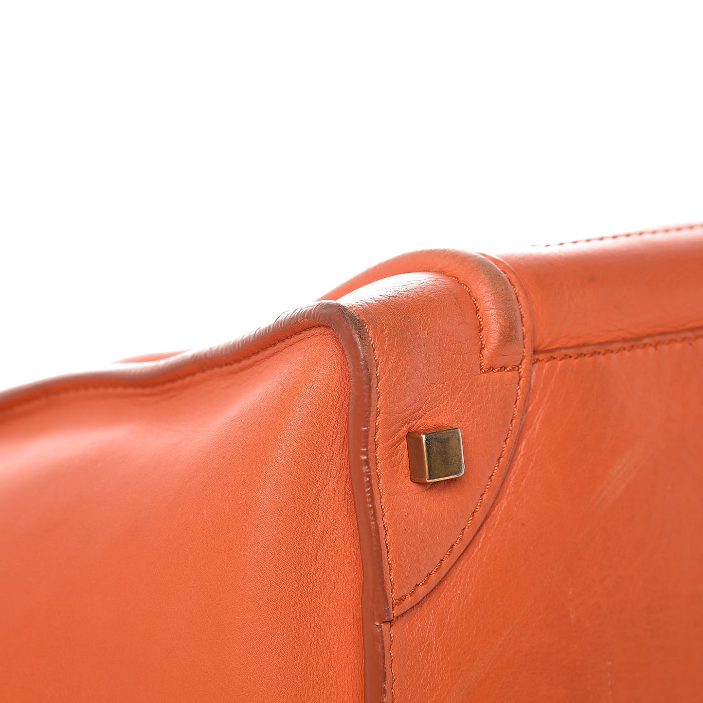 Smooth Calfskin Mini Luggage Bright Orange