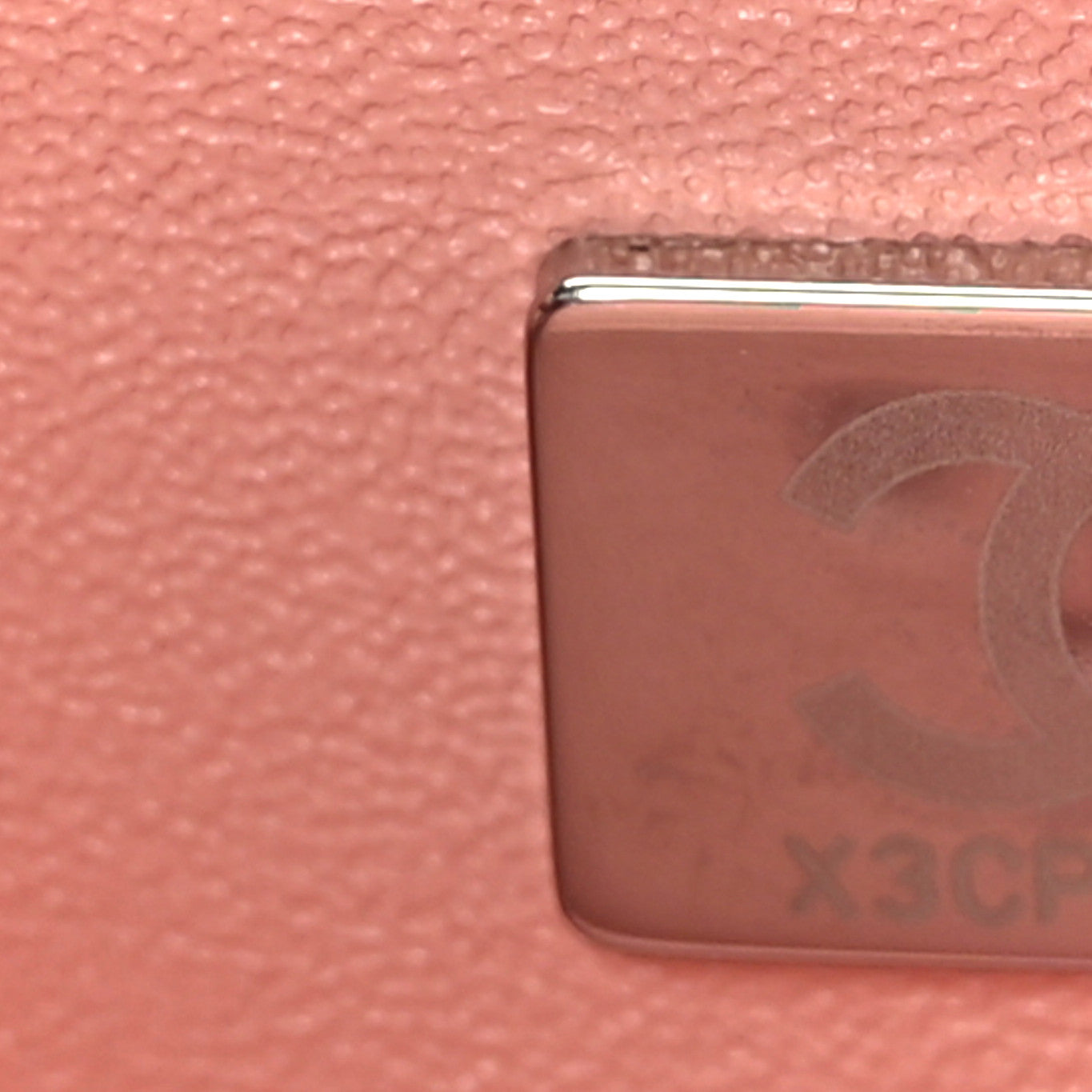 Lambskin Quilted Mini Rectangular Flap Light Pink