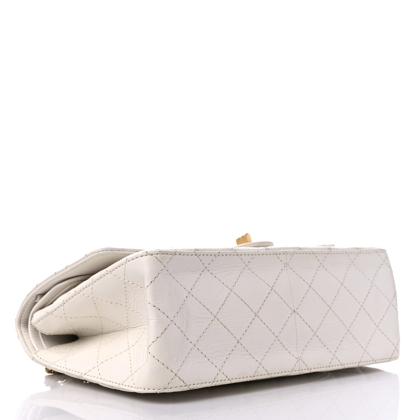 Aged Calfskin Quilted 2.55 Reissue 226 Flap White