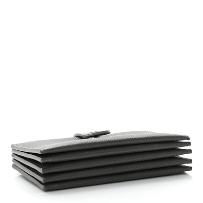 Celine Grained Shiny Calfskin Accordion Card Holder Grey 4 of 11