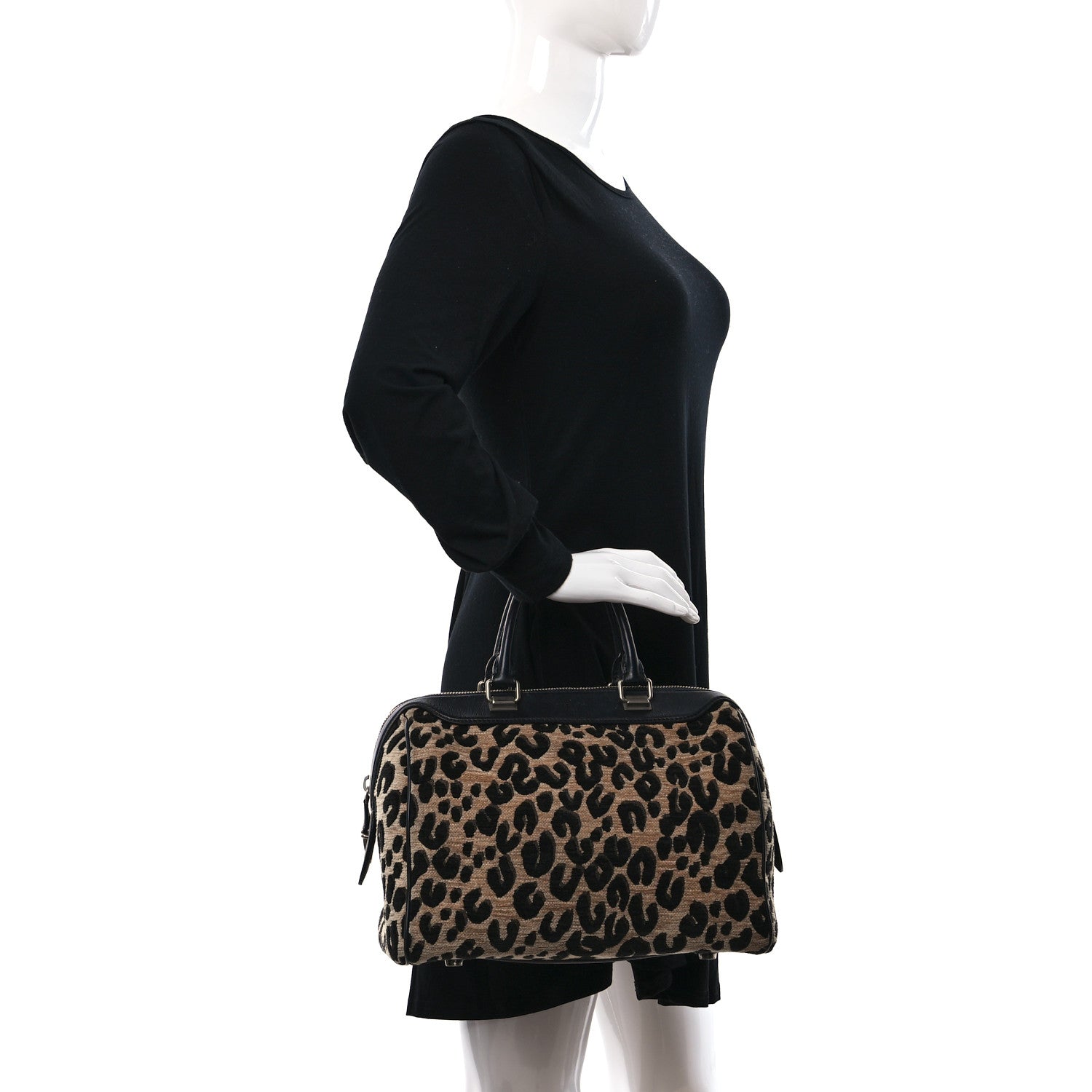 Louis Vuitton Jacquard Velvet Leopard Print Stephen Sprouse Speedy 3 of 11