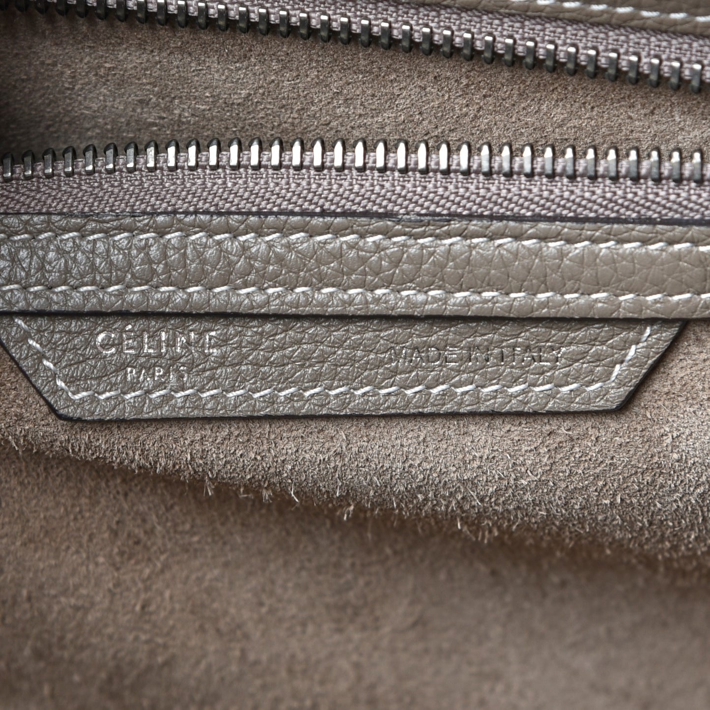 Drummed Calfskin Mini Luggage Souris