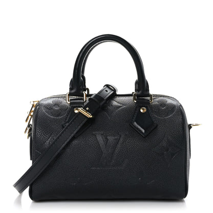 Louis Vuitton Empreinte Monogram Giant Speedy Bandouliere 20 Black 1 of 8