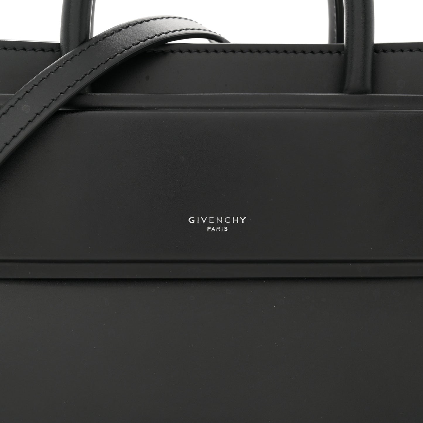Smooth Calfskin Mini Horizon Satchel Black