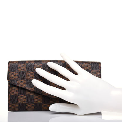 Louis Vuitton Damier Ebene Sarah Wallet NM 2 of 14