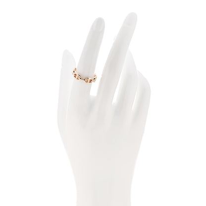 Hermes 18K Rose Gold PM Chaine D'Ancre Enchainee Ring 54 7 2 of 8