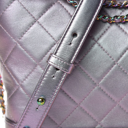 Chanel Iridescent Lambskin Calfskin Quilted Medium Gabrielle Hobo Light Purple 12 of 13