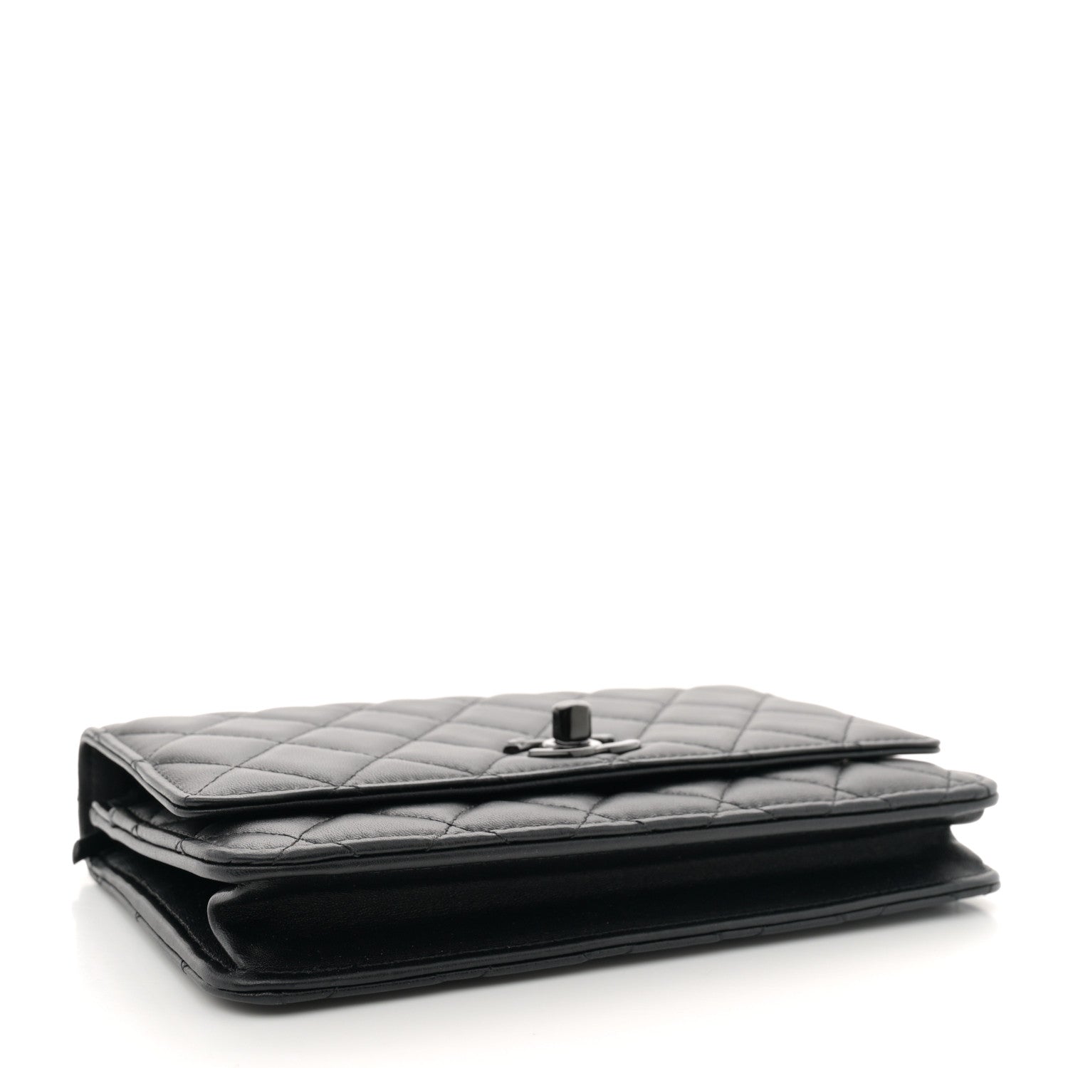 Chanel Lambskin Quilted Trendy CC Wallet On Chain WOC So Black 4 of 11
