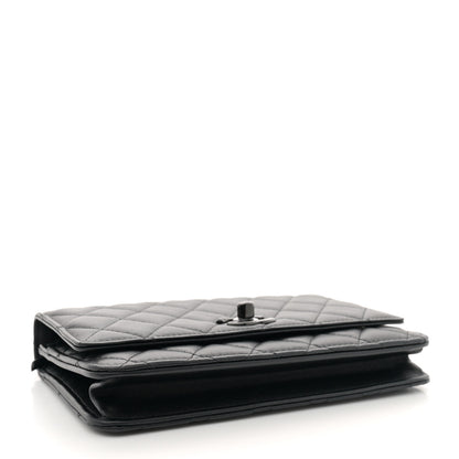Chanel Lambskin Quilted Trendy CC Wallet On Chain WOC So Black 4 of 11