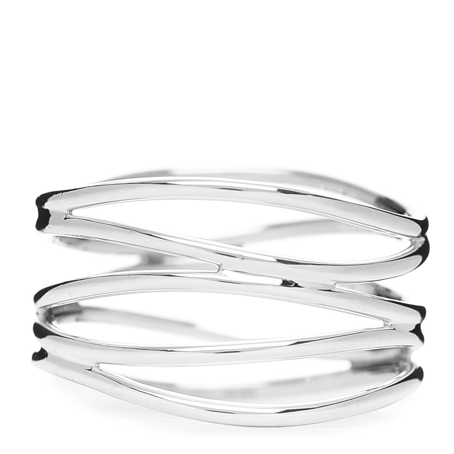 Tiffany Sterling Silver Elsa Peretti 5 Row Wave Ring 58 8.25 1 of 4