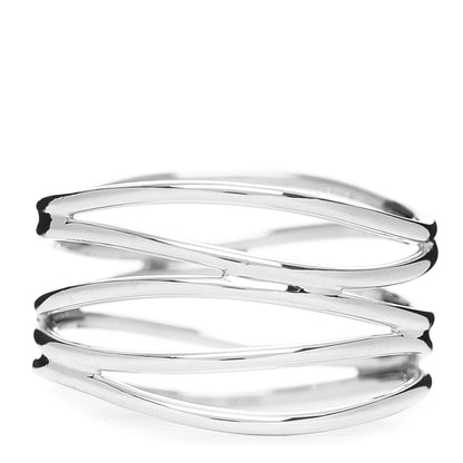 Tiffany Sterling Silver Elsa Peretti 5 Row Wave Ring 58 8.25 1 of 4
