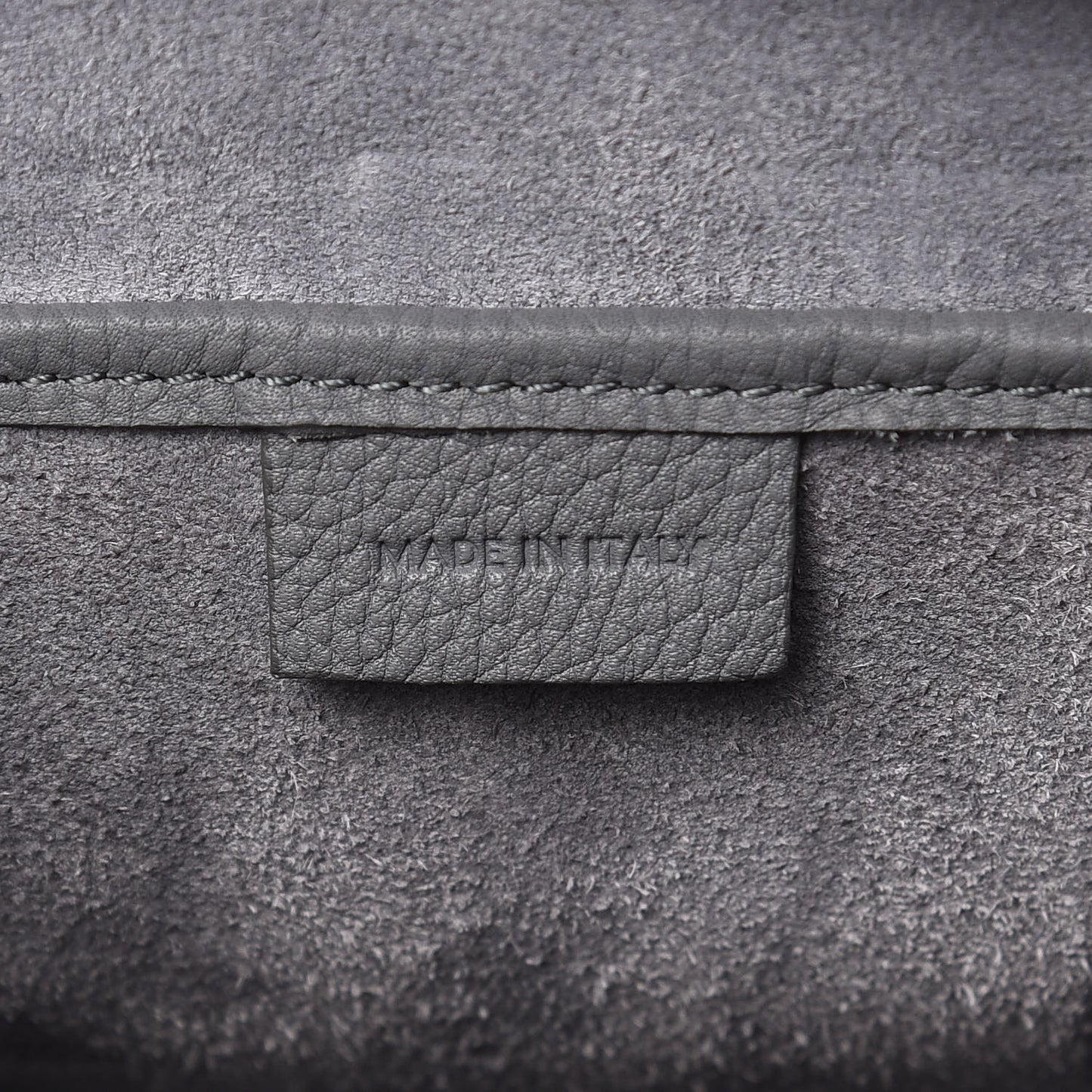 Drummed Calfskin Nano Luggage Kohl