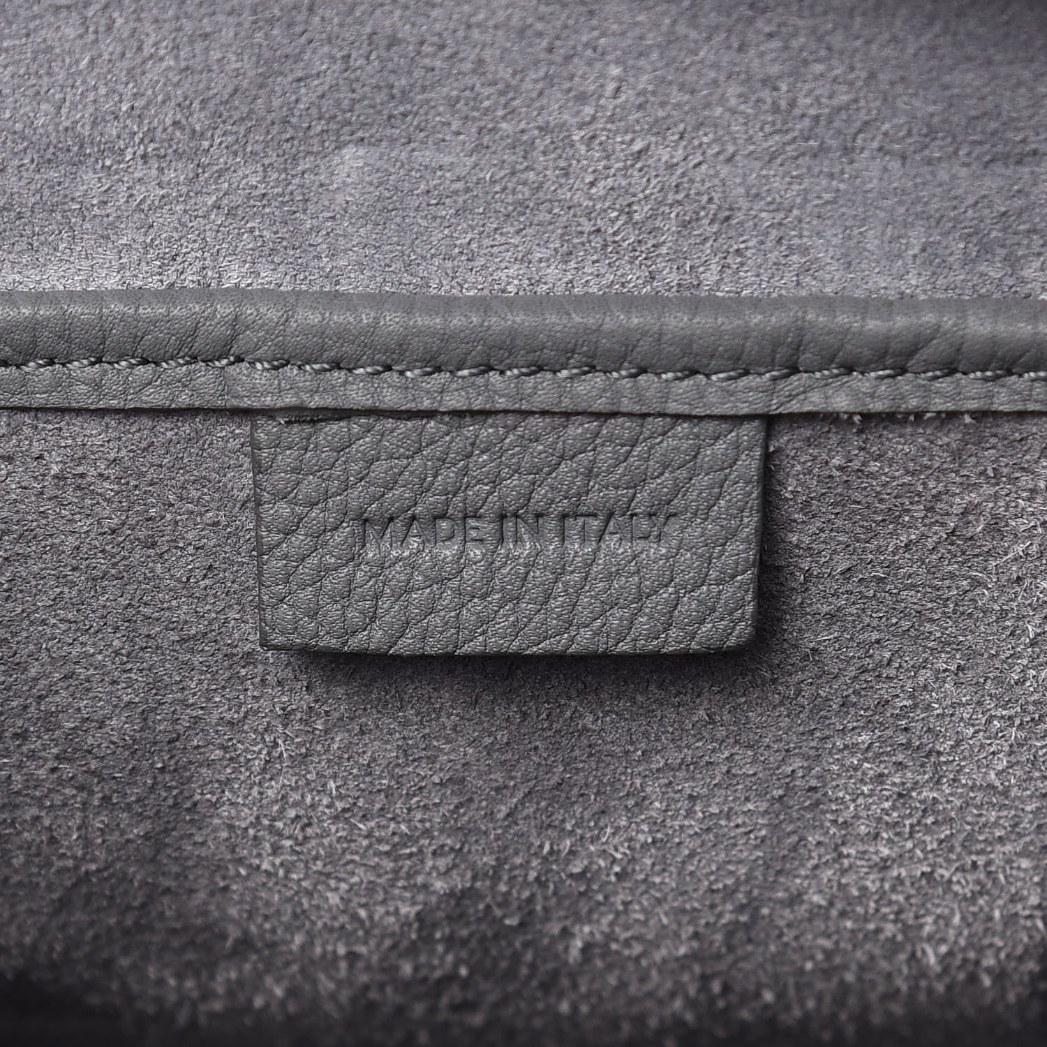 Celine Drummed Calfskin Nano Luggage Kohl 6 of 10