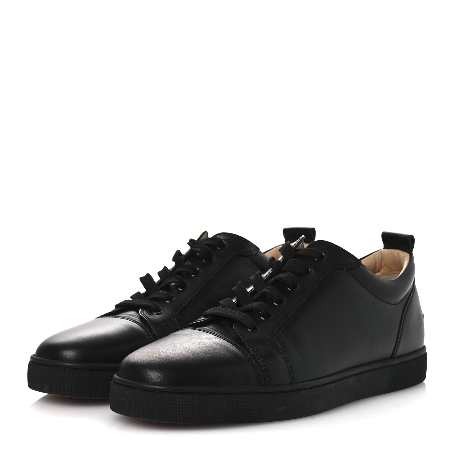 Calfskin Mens Low Top Sneaker 43.5 Black